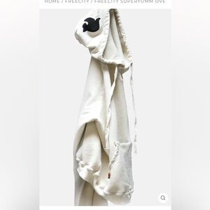 FREECITY SUPERYUMM OVERSIZED BIG HOODIE BONES NWOT size 1